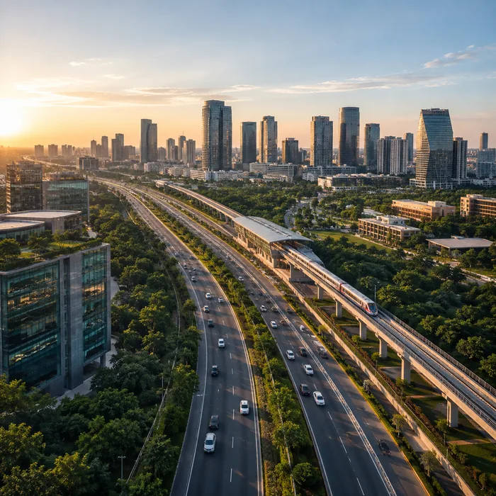 Golf Course Extension Road and Rapid Metro corridor near Godrej Verano Gurgaon